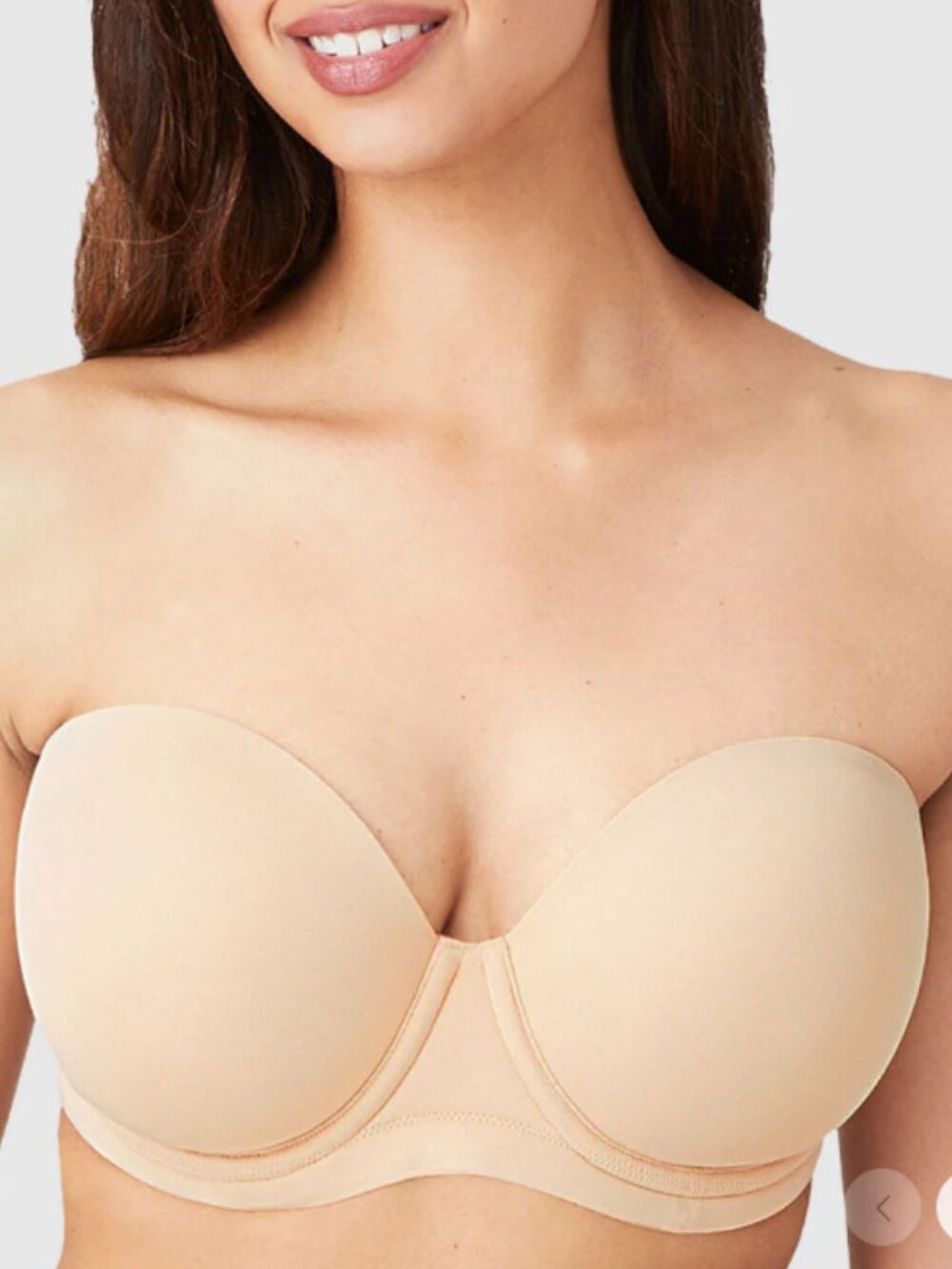 Wacoal 854119 Strapless Underwire T-Shirt Bra Nude Beige 34G